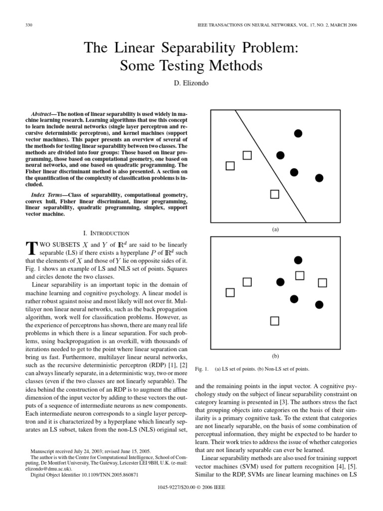 Linear Seperability | PDF