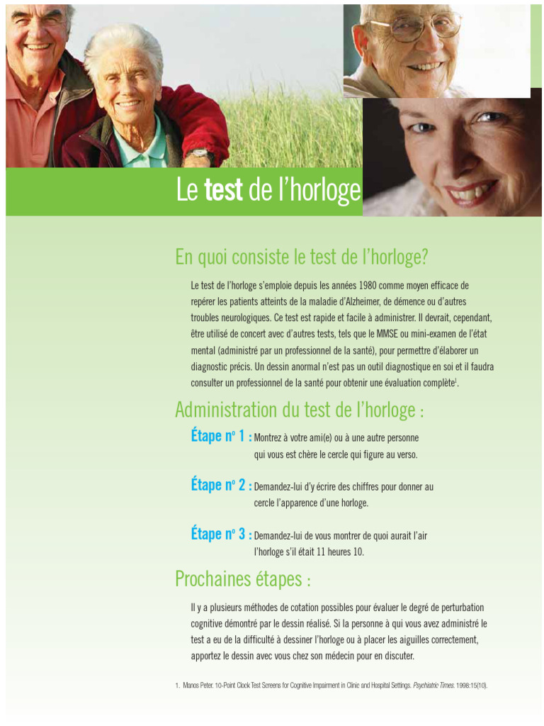 Le Test de L'horloge (Repérer Les Patients Atteints de La Maladie D — free download