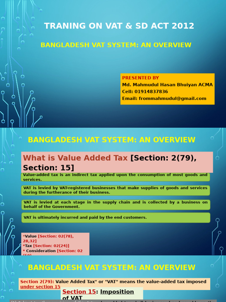 HMC VAT Class 3 - VAT System-An Overview | PDF