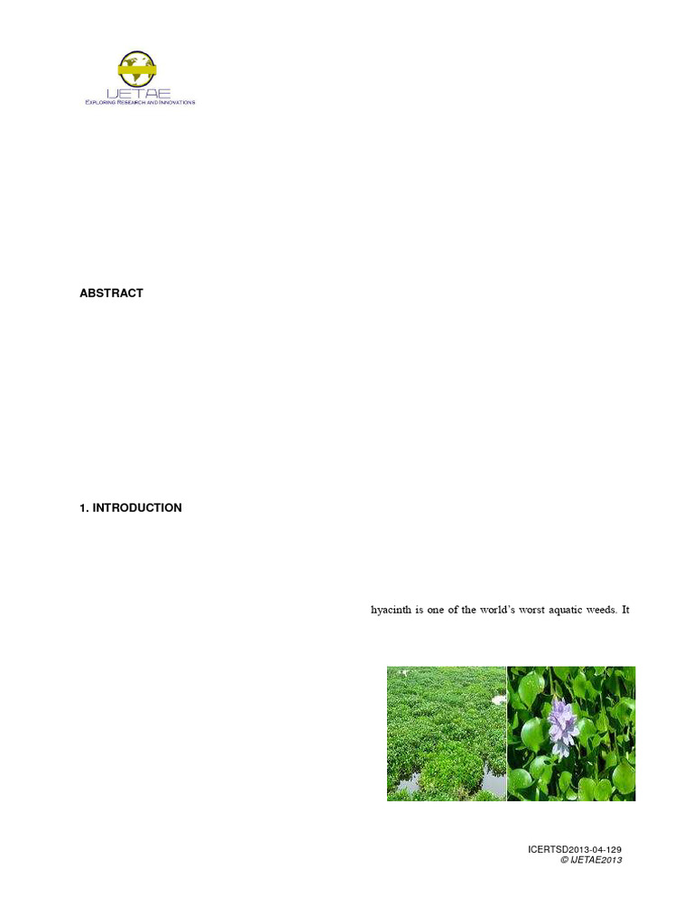 Bioethanol Production Through Water Hyac | PDF