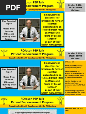 ROJoson PEP Talk: MAR - Missed Breast Mass on Ultrasound Found by Breast Surgeon