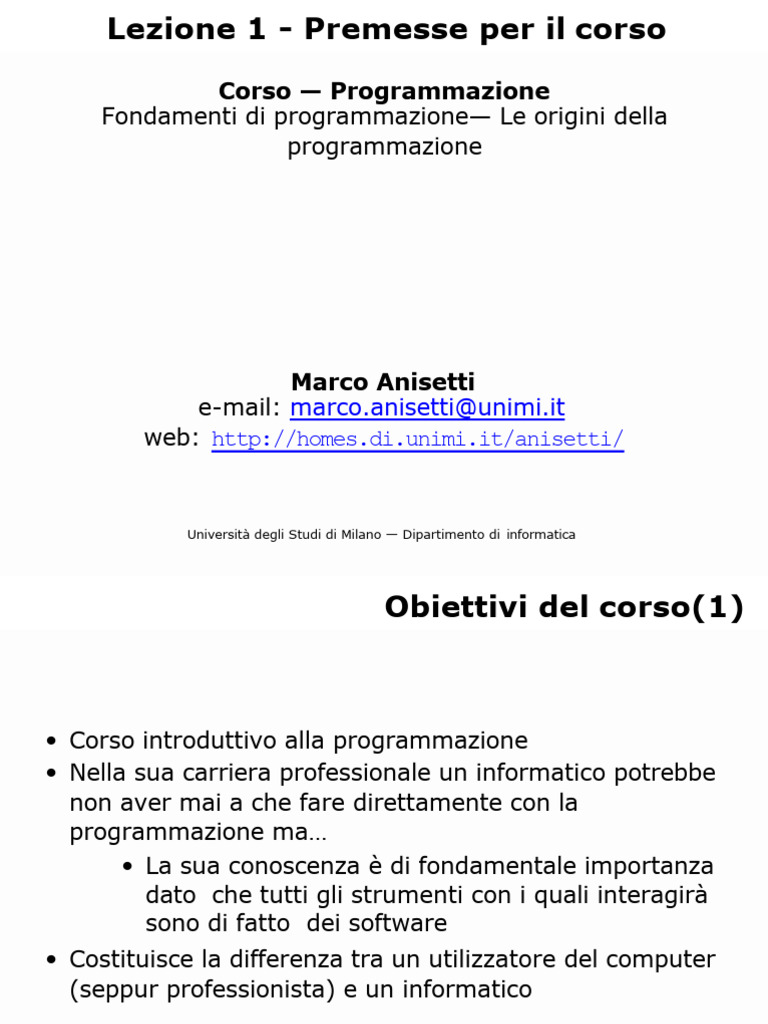 Lezione 1teoria | PDF