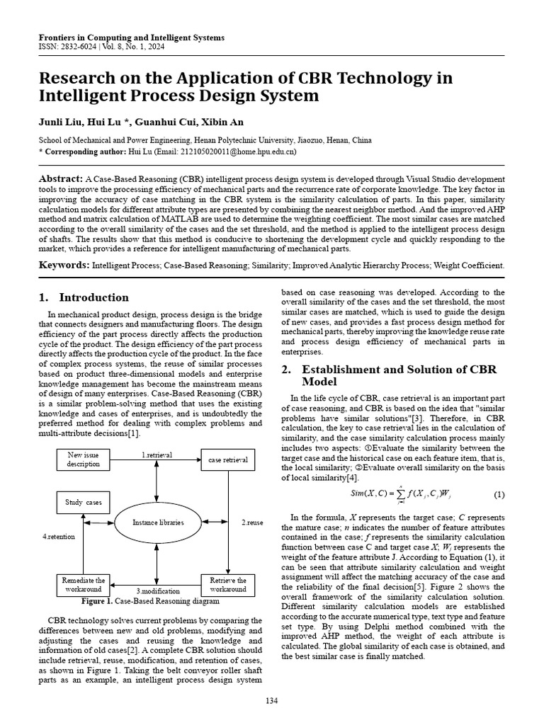 Research On The Application of CBR Technology in I | PDF
