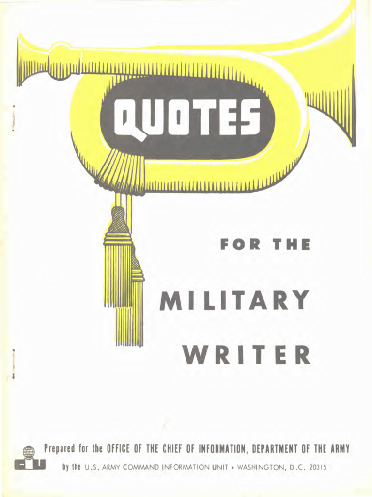 Quotes For The Military Writer | PDF