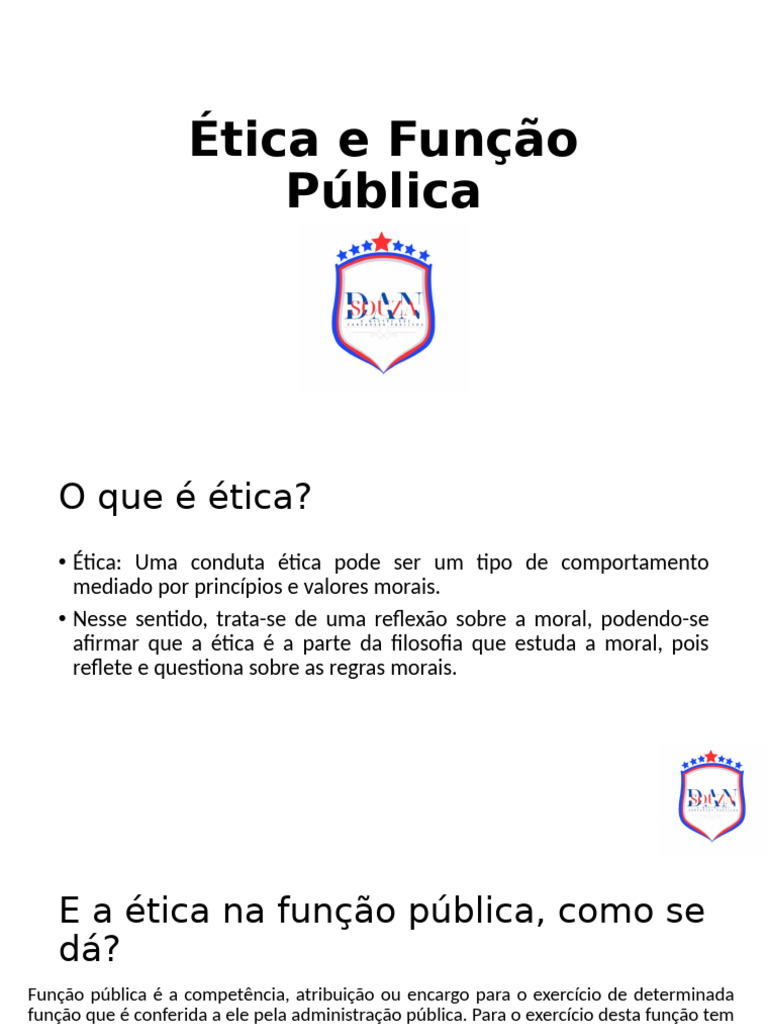 Ética e Função Pública | PDF