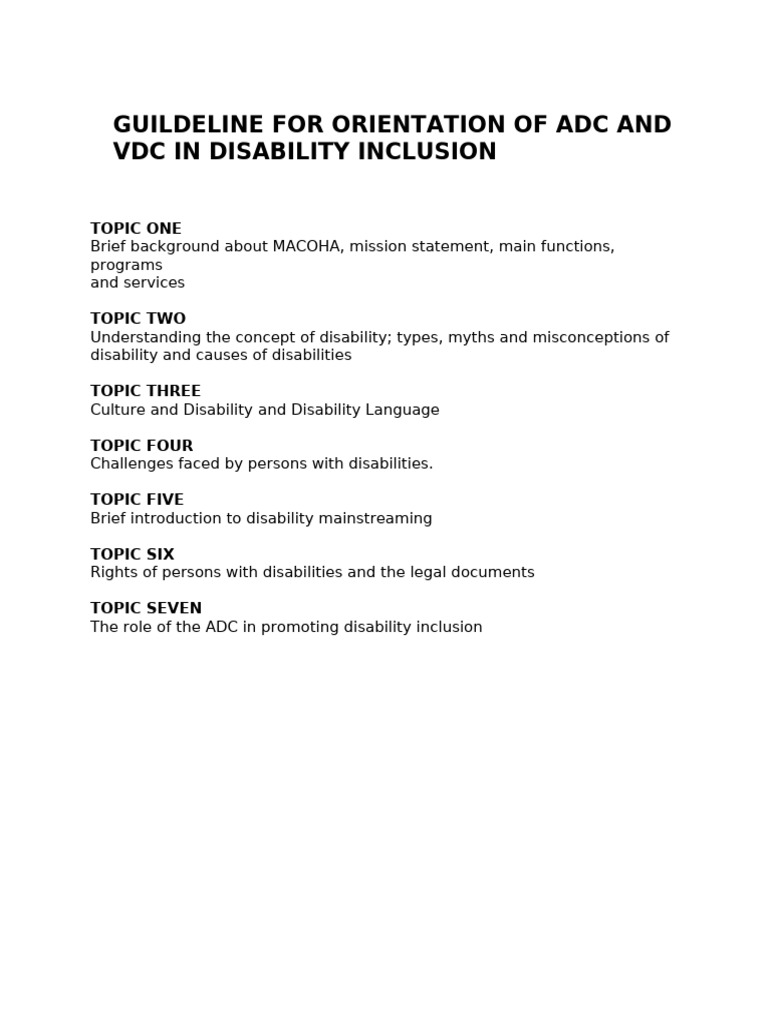 Adc Orientation Guildeline | PDF