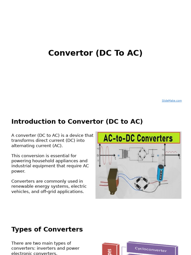Convertor (DC To AC) | PDF | Power Inverter | Technology & Engineering