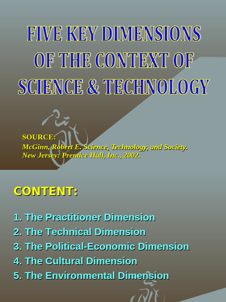 STS - Discussion 3 [Key Dimensions of Science and Technology] | PDF