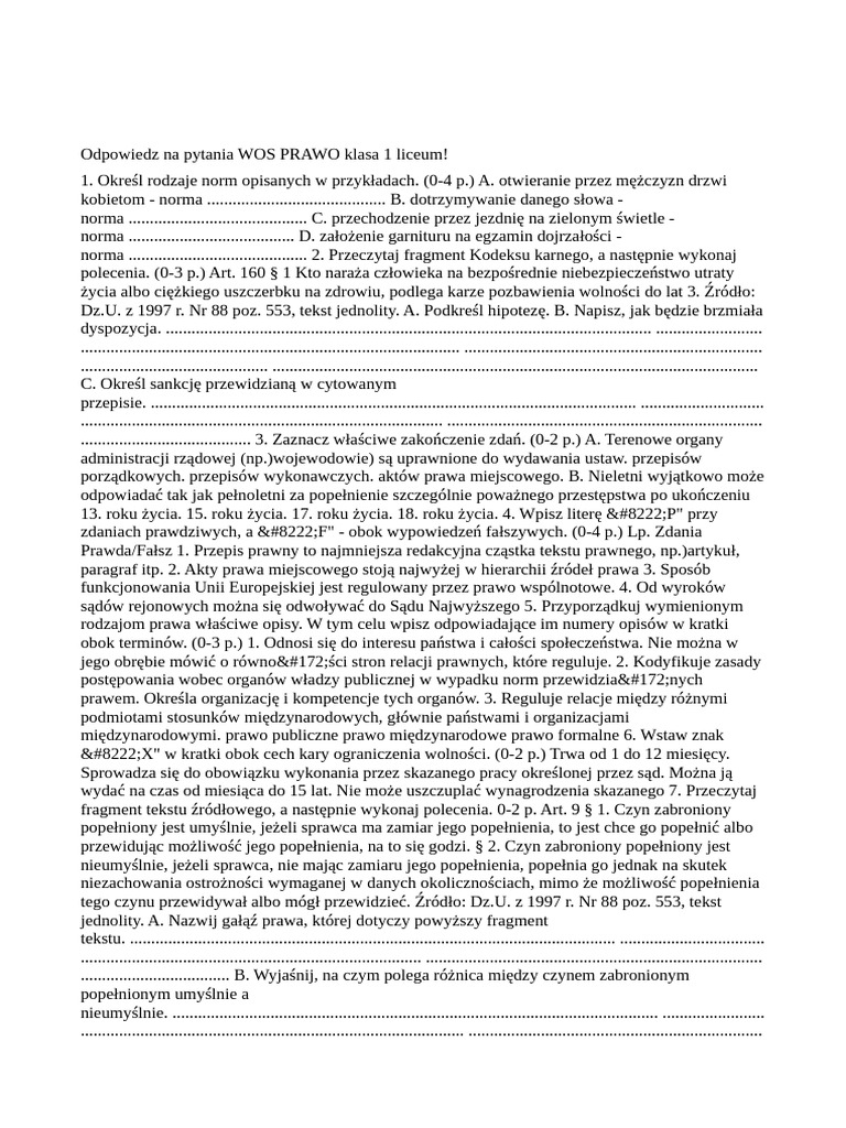 Test 2 Prawo Odp | PDF