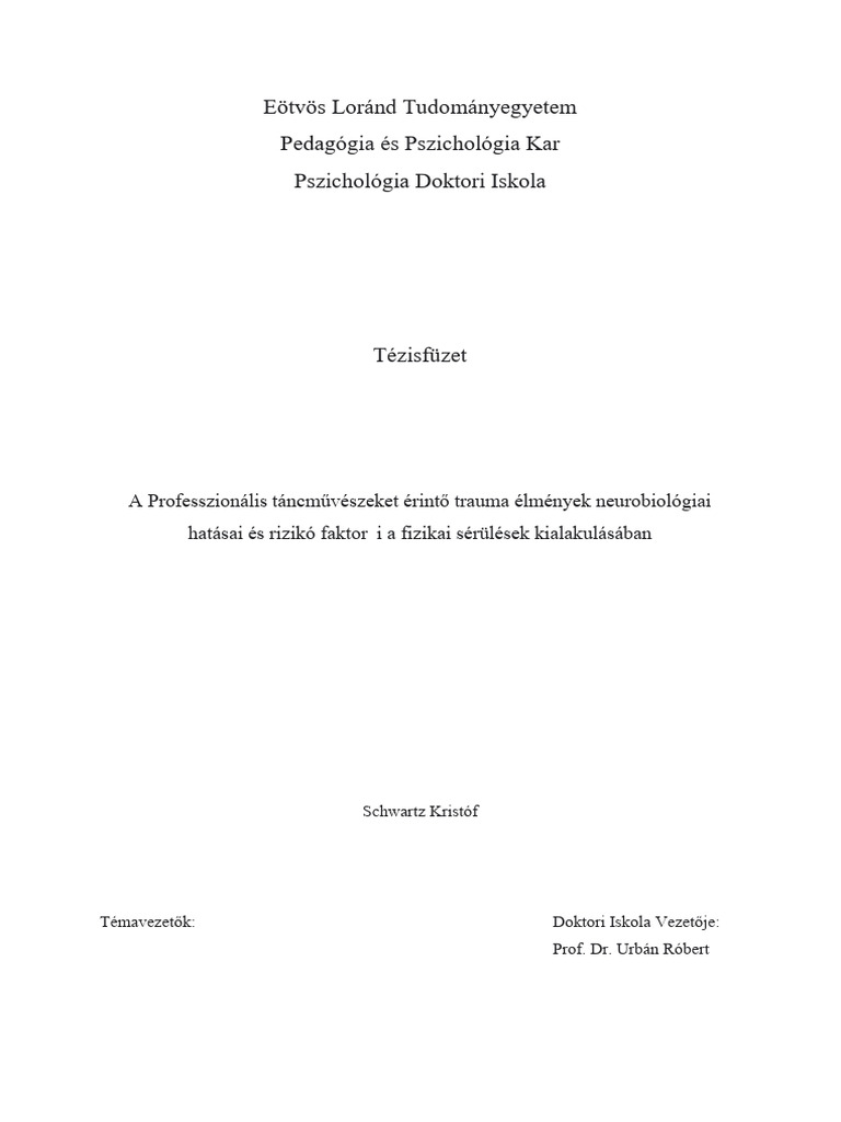 Thesis magyarul pdf