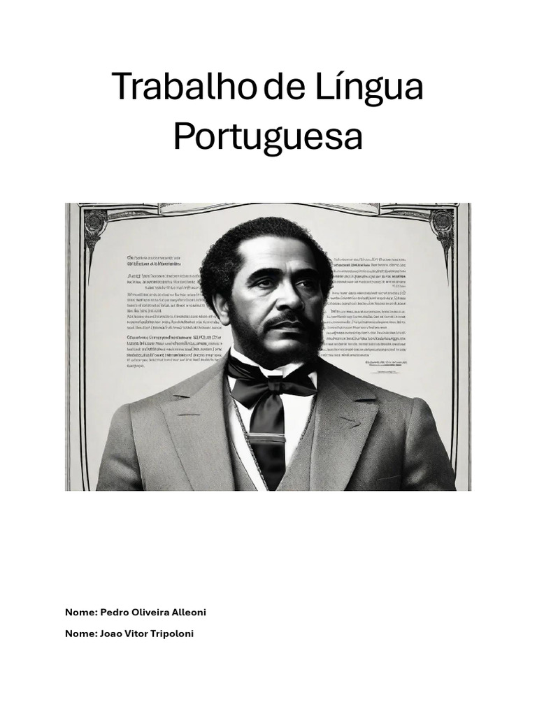 Trabalho de Língua Portuguesa | PDF