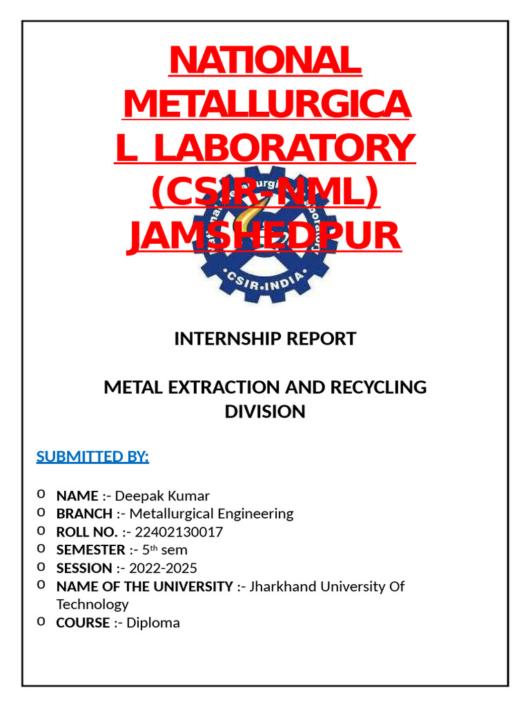 NML Training Report | PDF