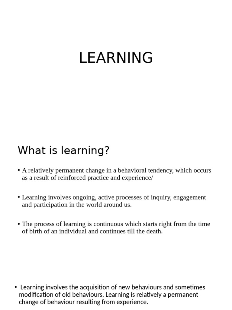 LEARNING | PDF