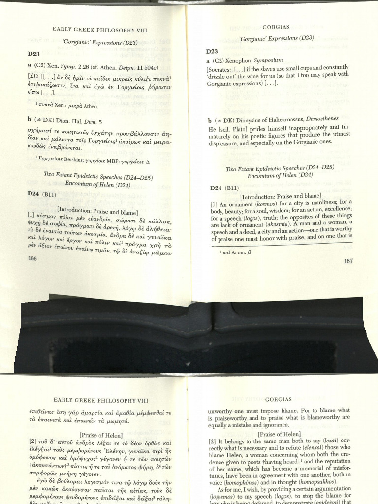 Gorgias, Encomium On Helen Text | PDF