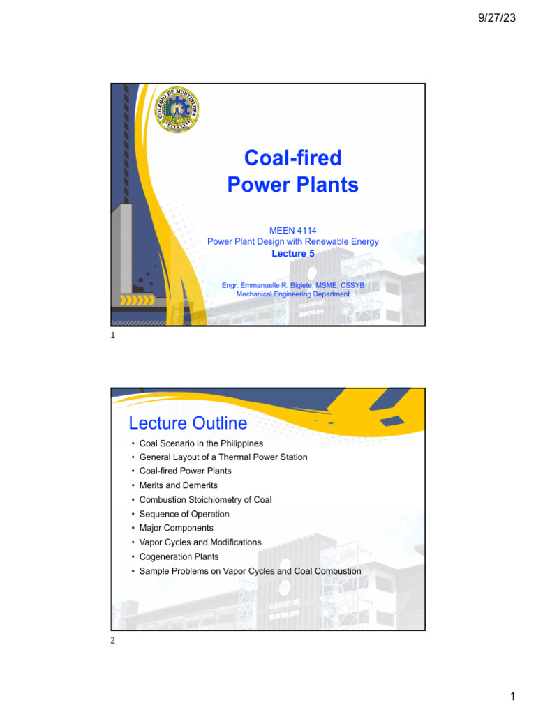 Power Plant Design Lecture | PDF | Boiler | Steam