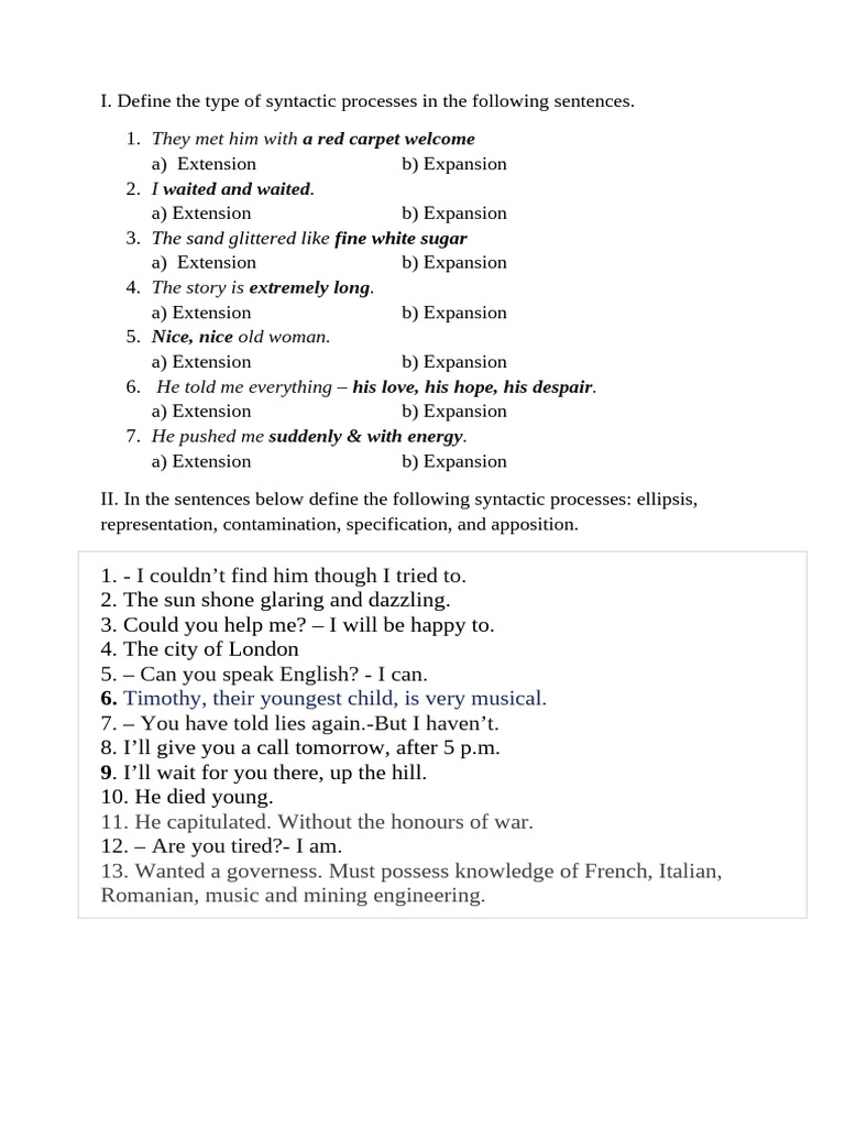 Syntactic Processes - Students | PDF