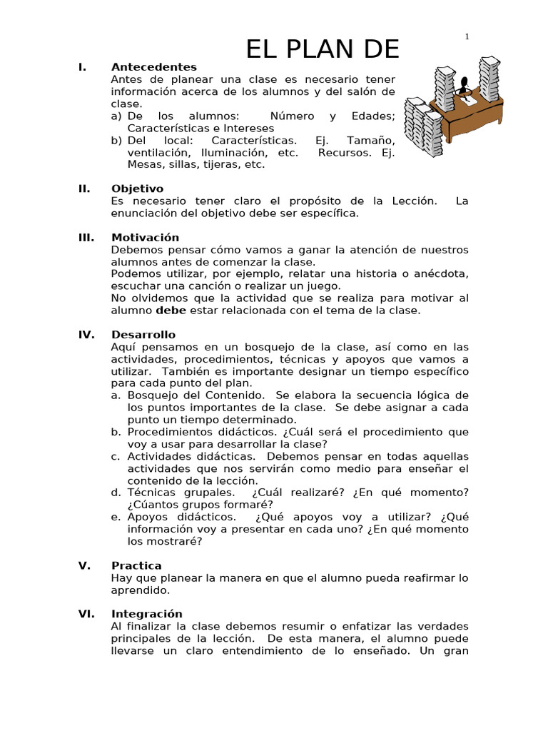 El Plan de Claseç | PDF | Cognición | Crecimiento personal y profesional
