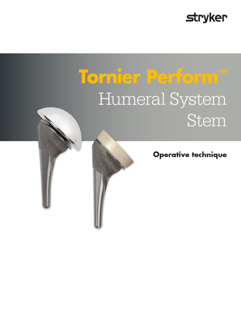 Tornier Perform Humeral System Overview | PDF | Shoulder | Technology ...
