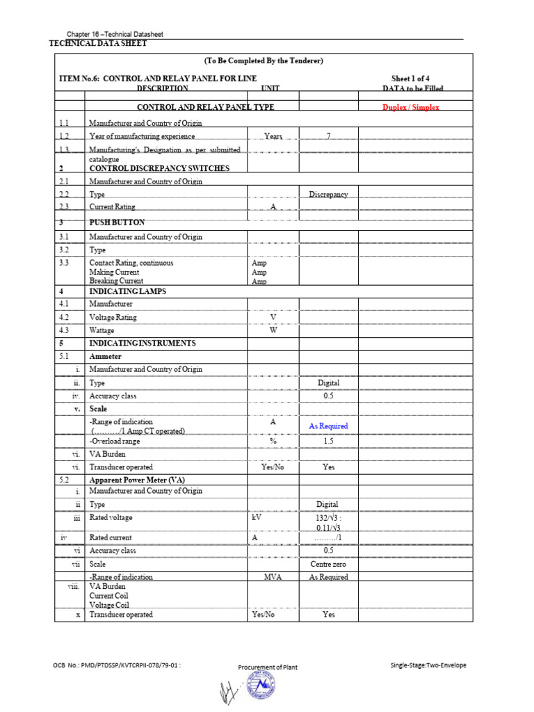 0 TDS 132kV Panel | PDF