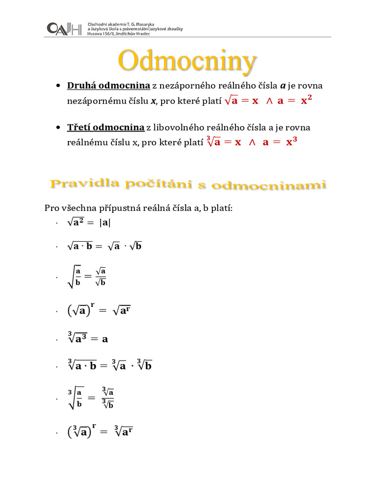 5 Odmocniny | PDF