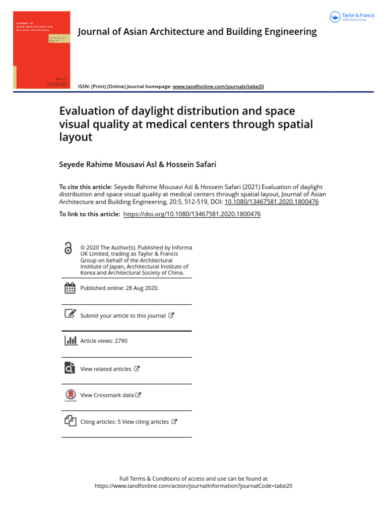 Evaluation of Daylight Distribution and Space Visual Quality at Medical ...