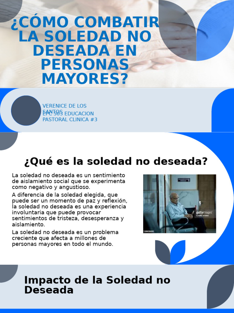 ¿Cómo Combatir La Soledad No Deseada en Personas Mayores | PDF