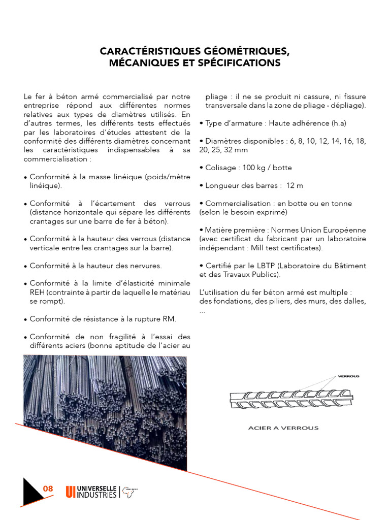 Fiche Fer A Beton | PDF