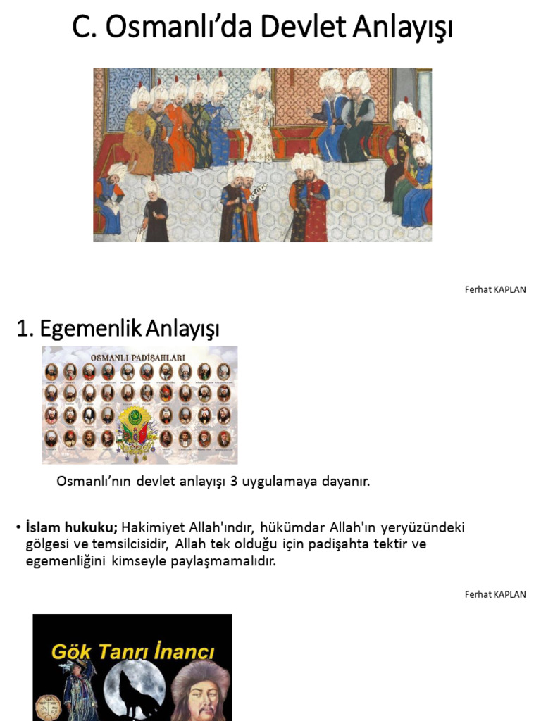 11.sınıf 1. Konu Devlet Teşkilatı Osmanlı Dönemi | PDF