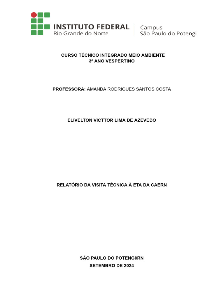 Relatorio Eta | PDF