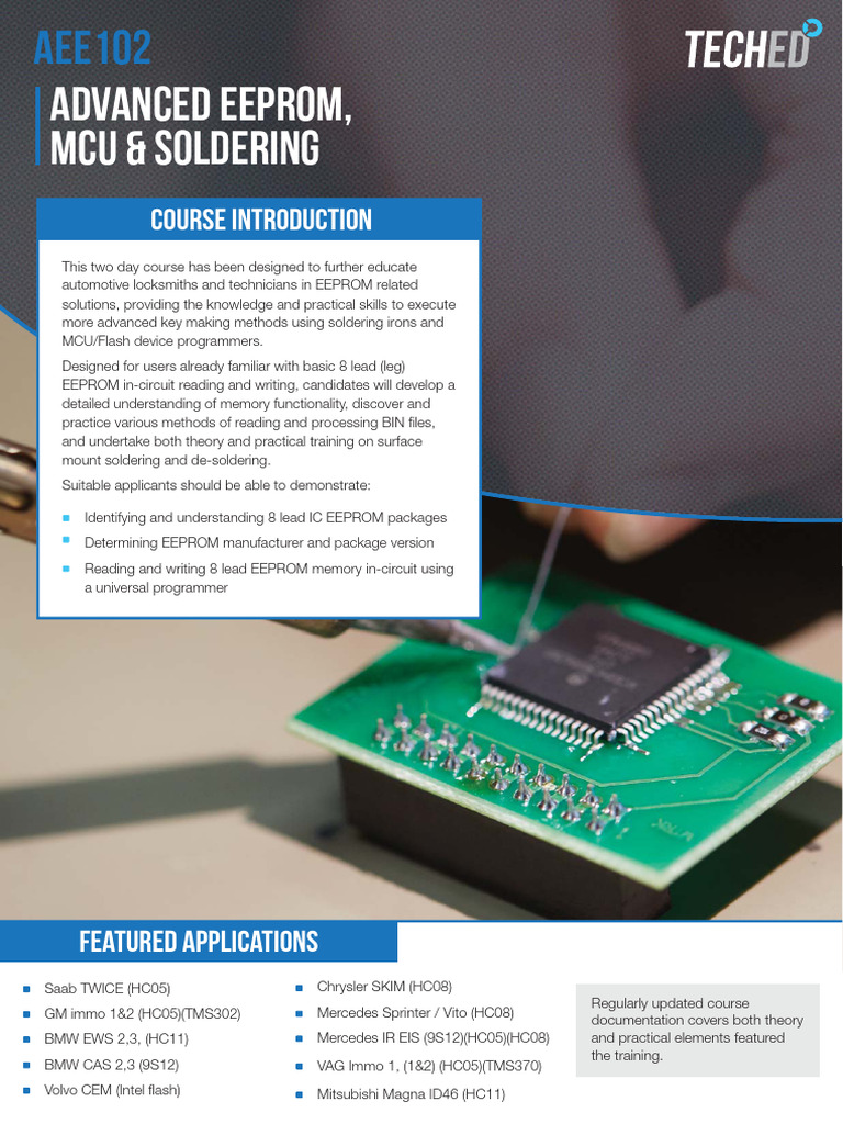 Advanced EEPROM & MCU Training Course | PDF | Microcontroller | Soldering