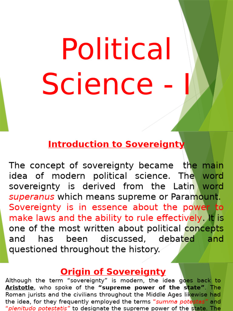 Sovereignty Concepts, Types and Challenges | PDF