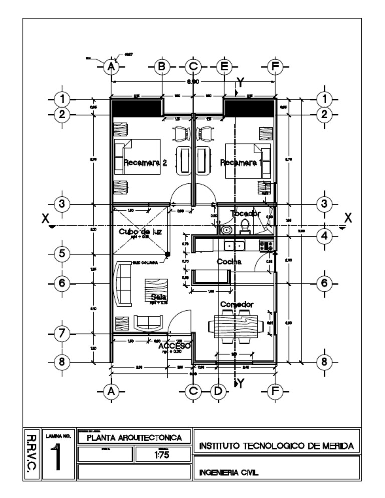 Planta Arq - Esc 1-75 | PDF