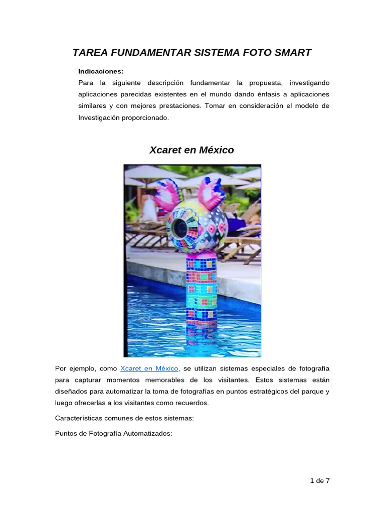 Tarea Fundamentar Sistema Foto Smart | PDF