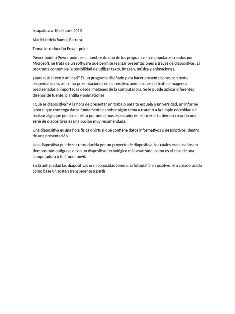 Introducion power point pdf