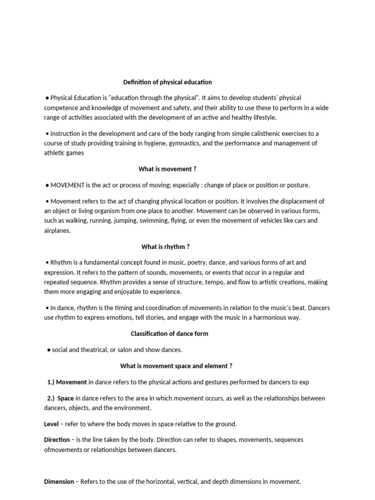 Definition of Physical Education | PDF