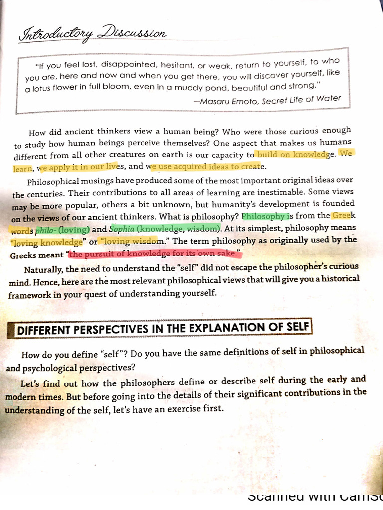 LESSON 1 The Self From Various Philosophical Perspectives | PDF