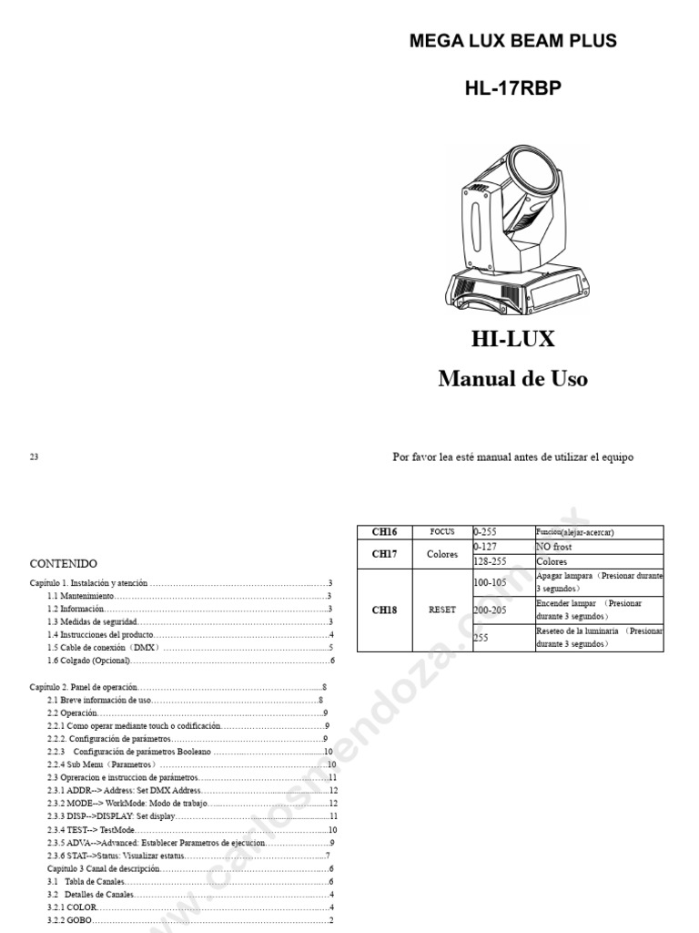 Showco HL 17RBP MegaLux | PDF