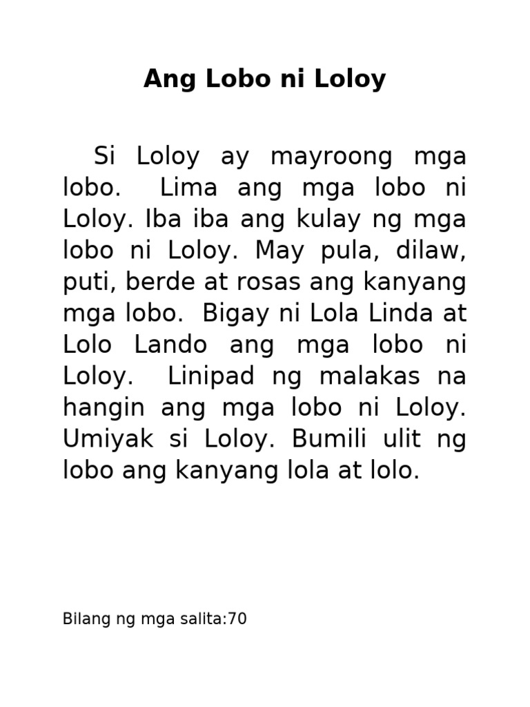 Reading Material Grade 1 | PDF