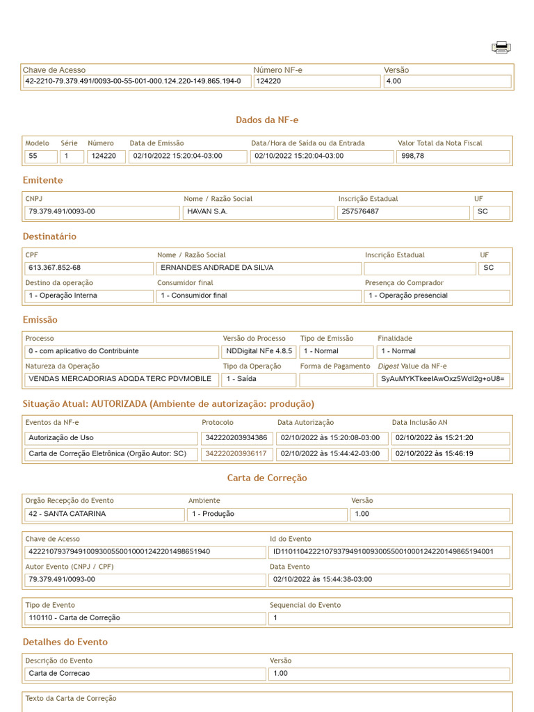 Portal Da Nota Fiscal Eletrônica 2 | PDF