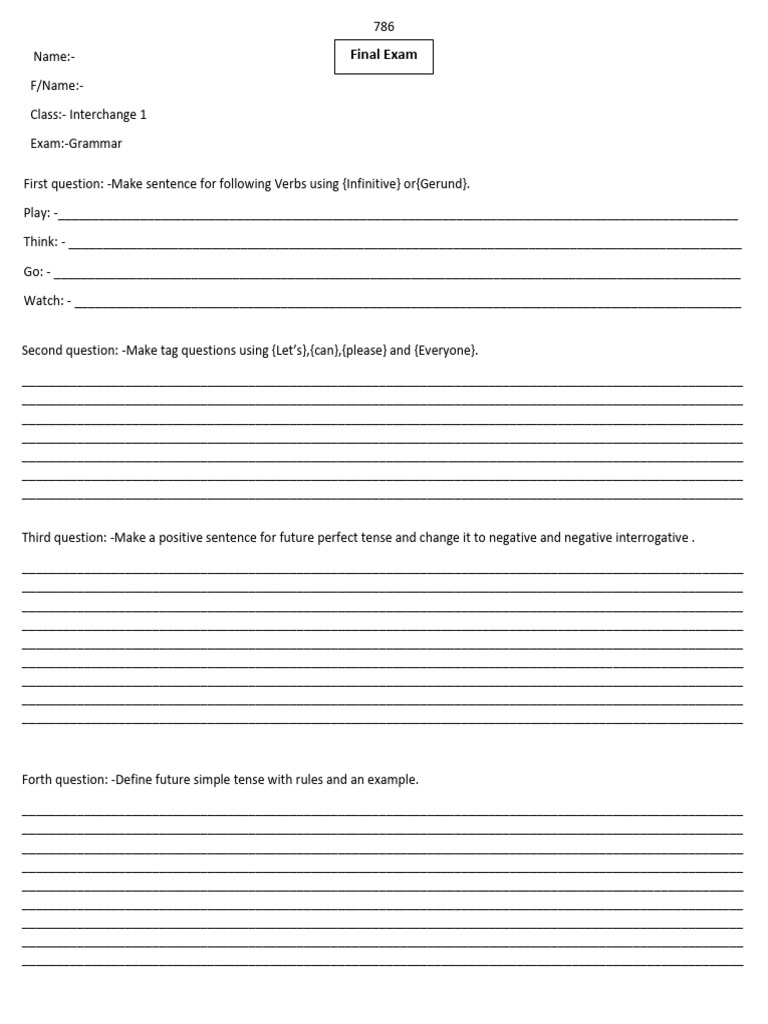 Final Exam | PDF