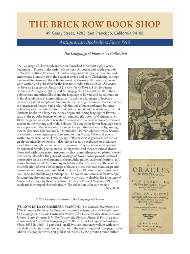 Language of Flowers Catalog | PDF