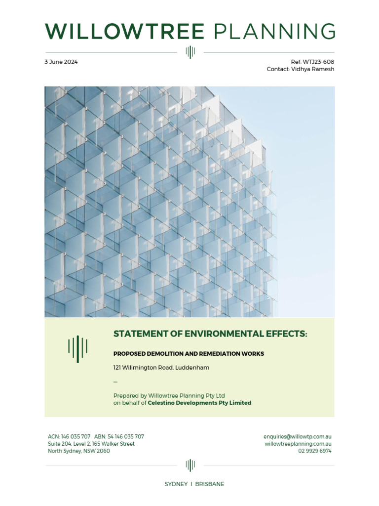 Statement of Environmental Effects For DA24 0421 at 2903-3017 Park Road ...