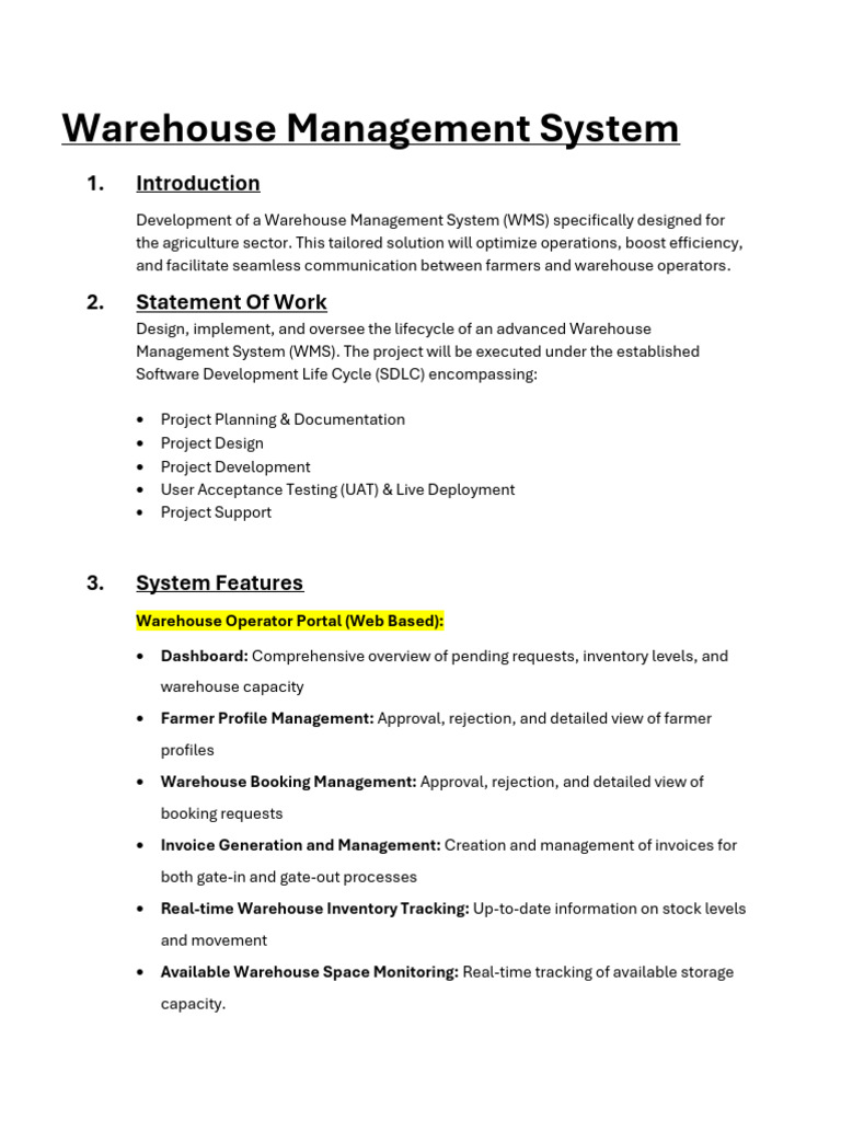 Warehouse Management | PDF