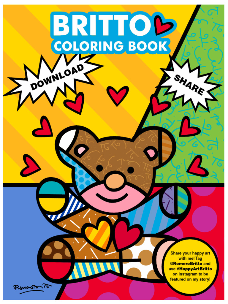 Romero Britto Coloring Book | PDF