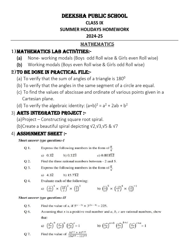 CLASS 9th | PDF