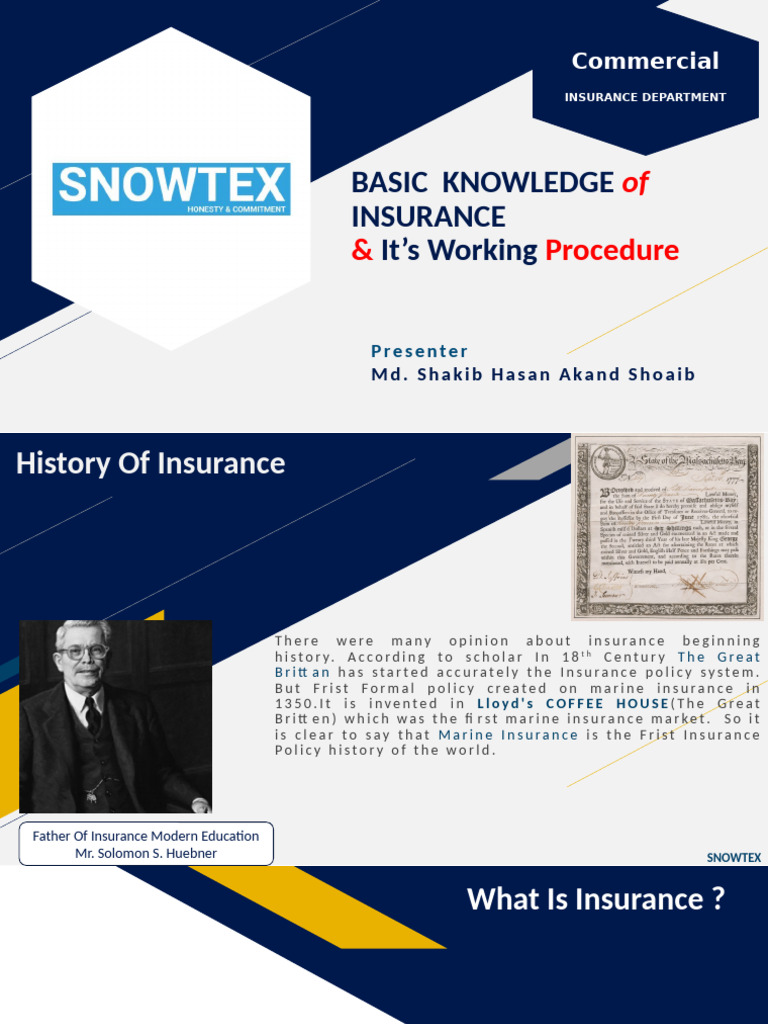 Basic - Knowledge of Insurance | PDF