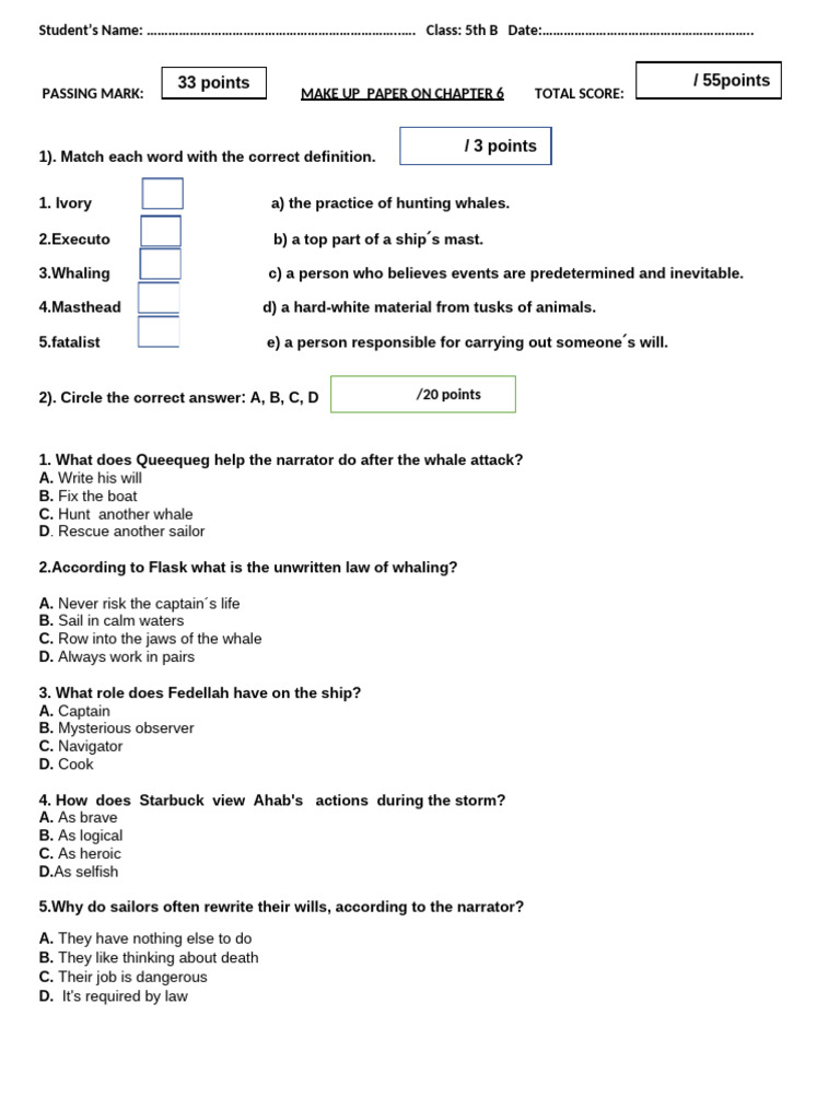 Make Up Paper CH6 | PDF