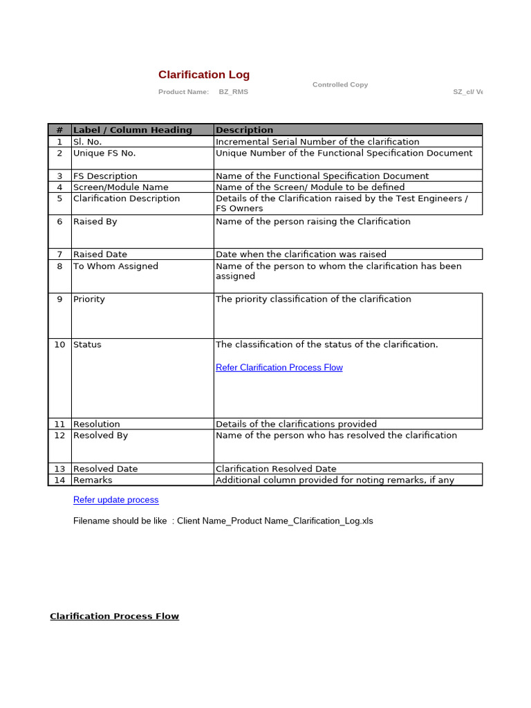Clarification Log Process Overview | PDF | Software Engineering | Software