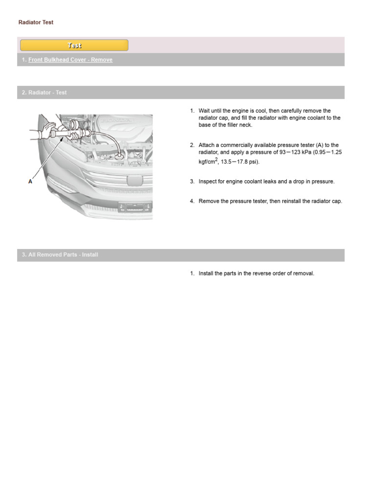 Radiator Test 2998 | PDF