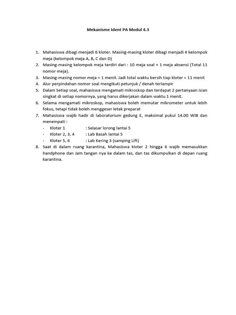 Mekanisme Ident PA Modul 4.3 THN 2024 | PDF